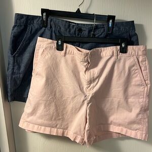 Two pair of Ladies “A New Day” Shorts. Light Pink and Chambray. Both Size 18.